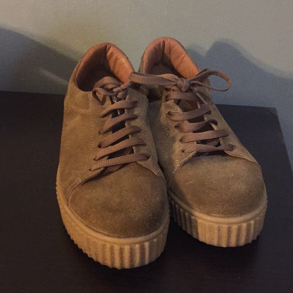 Asos platform sneaker tan/brown